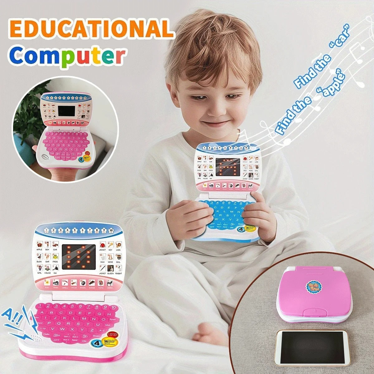 Kids Educational Learning Laptop Toy