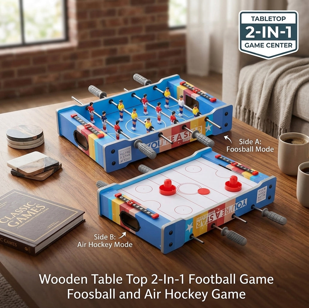 2-in-1 Football & Air Hockey Game