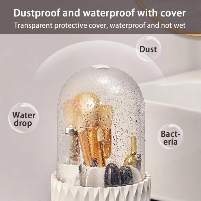 360° Rotating Makeup Brush Storage Organizer