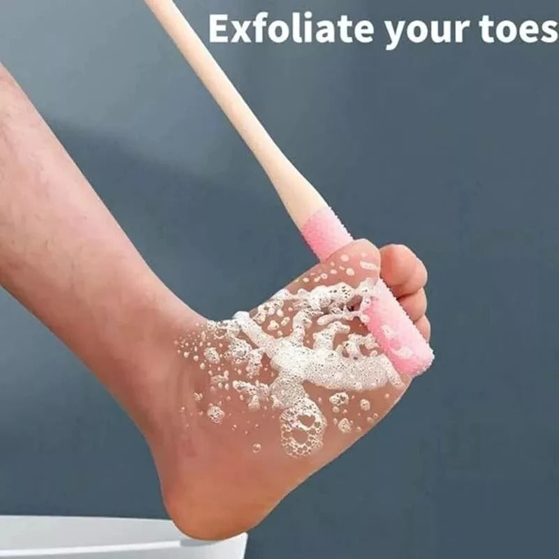 Silicone Long Handle Toe Gaps Cleaning Brush