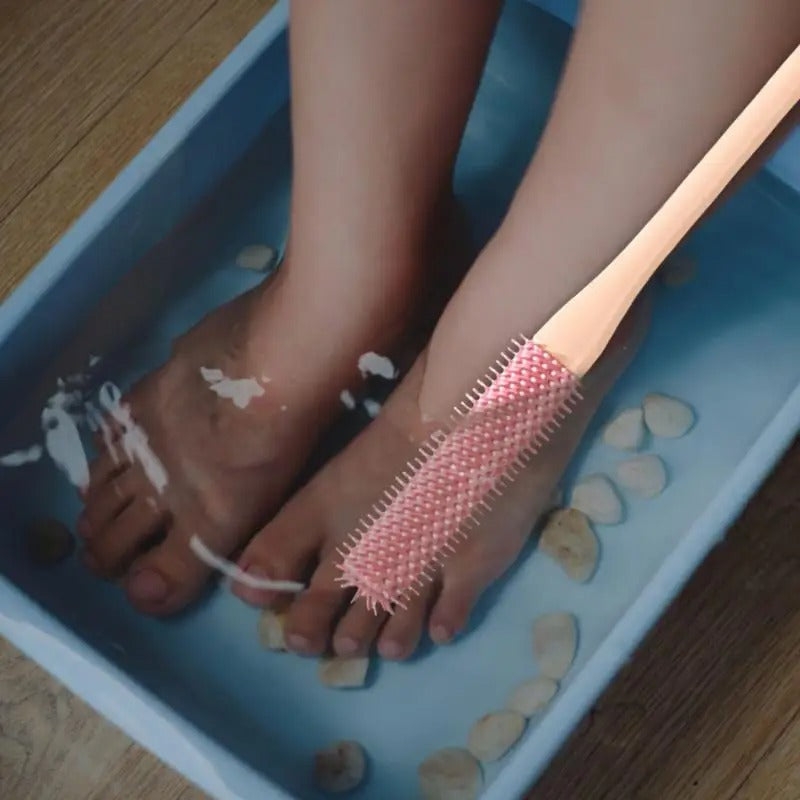 Silicone Long Handle Toe Gaps Cleaning Brush