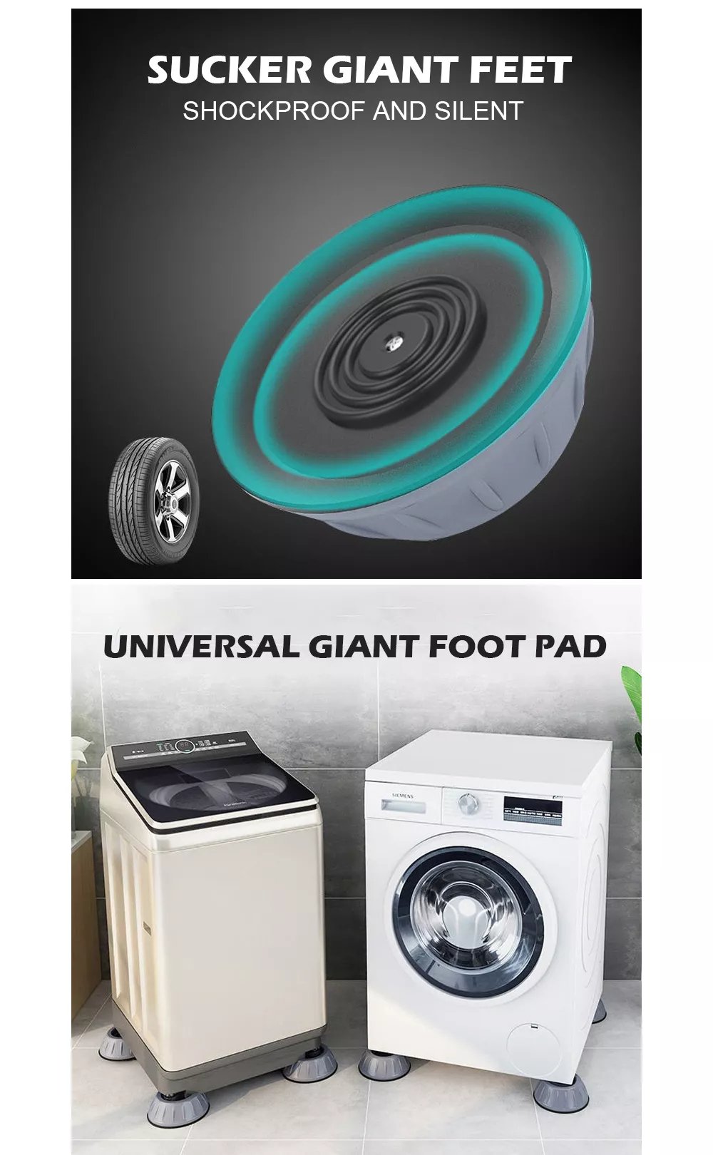 4 pcs Universal Anti Vibration Feet Pads - Easy Wholesale