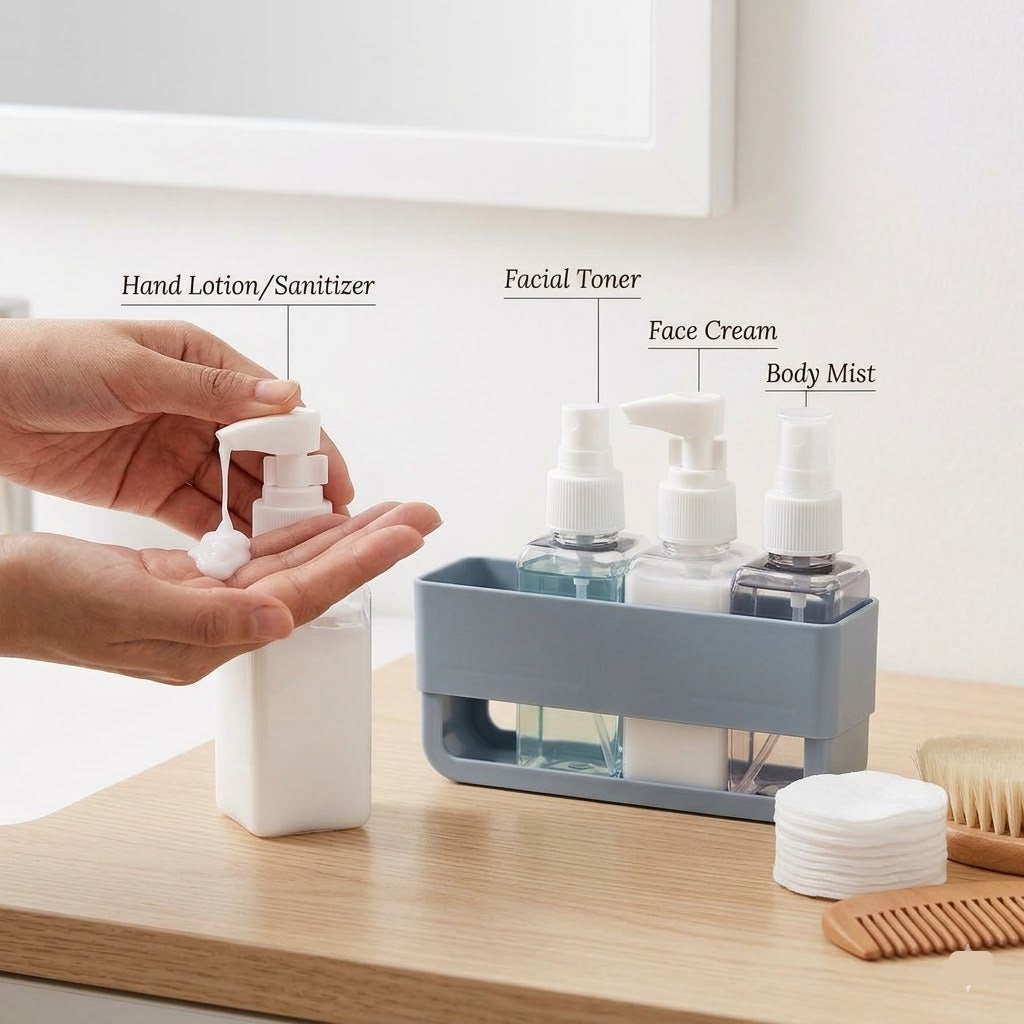 4 in 1 Travel Leak Proof Refillable Liquid Bottles