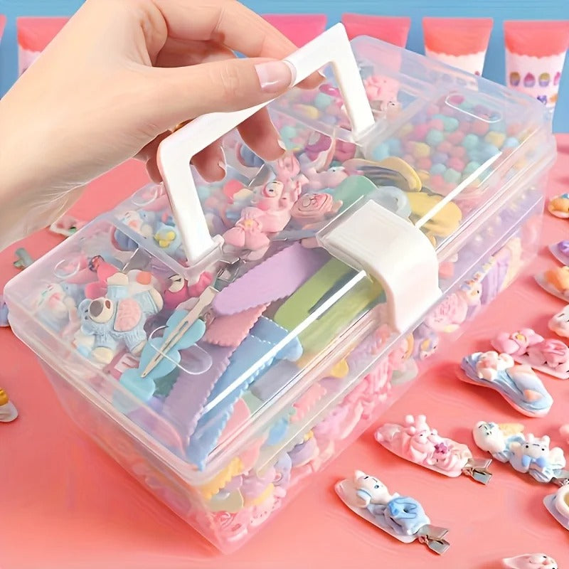 Plastic Transparent Storage Lock Box With Handle