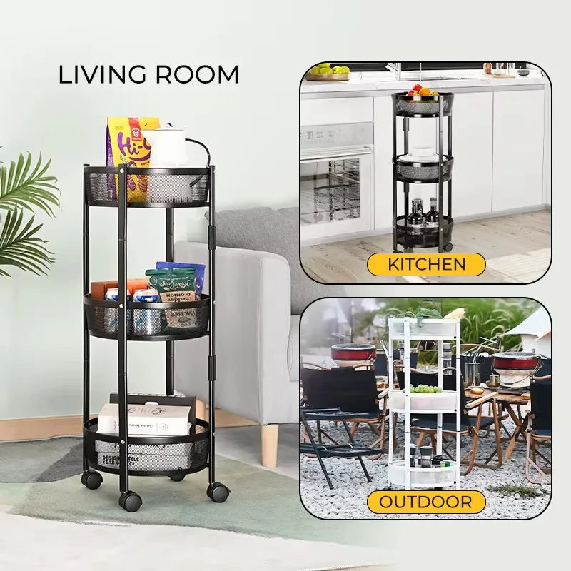 Multipurpose 3 Layer Metal Storage Rack