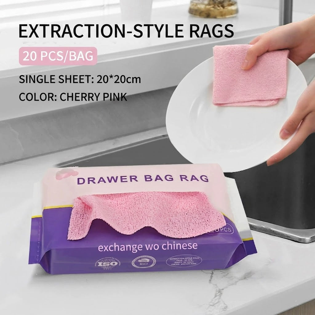 Reusable Oil Absorbent Microfiber Cleaning Cloths (20PCs)