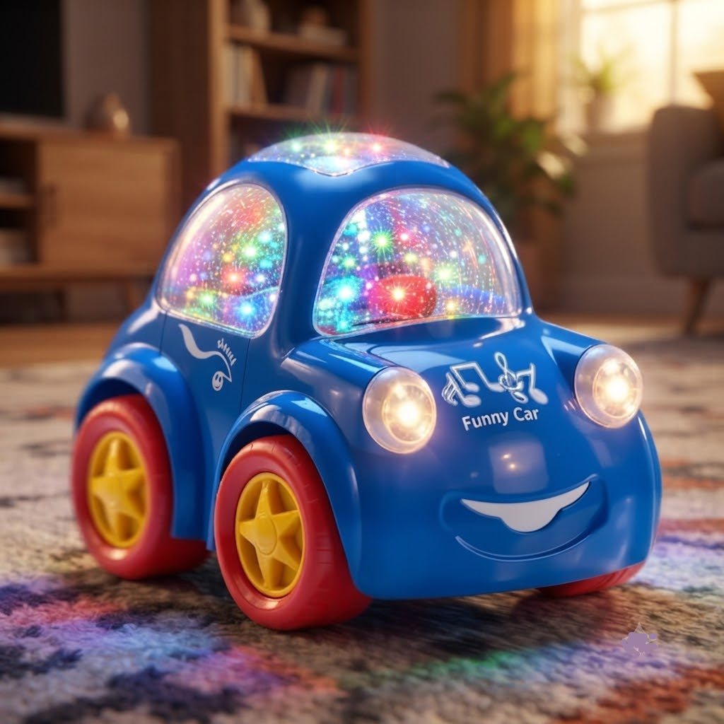 Musical Bump and Go Funny Car with Multi Lights