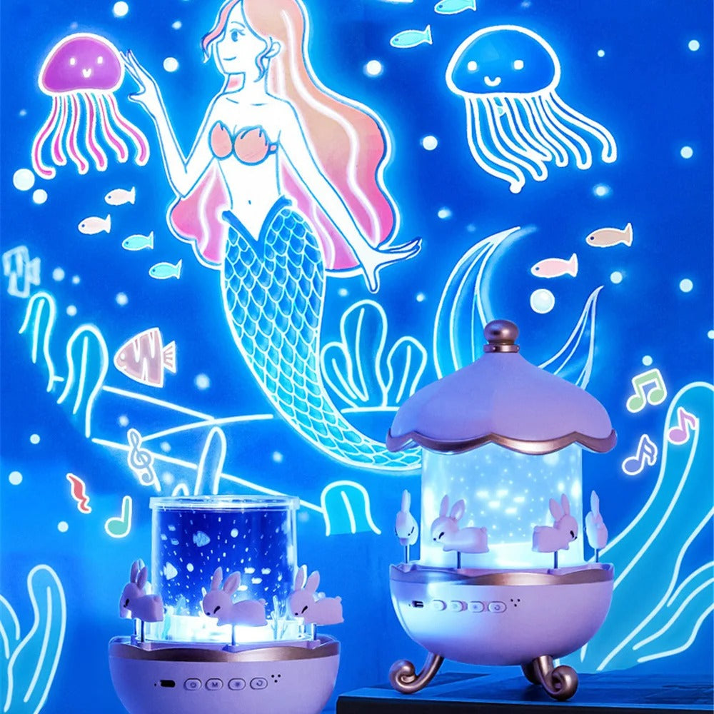Rechargeable Rotating Creative Cartoon Projector