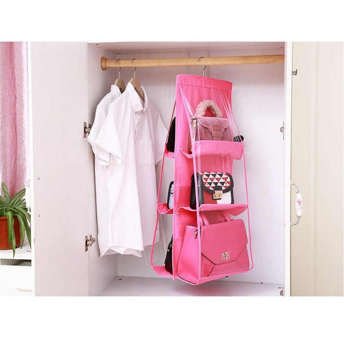 6 Pocket Double Sided Hand Bag / Purse Organizer - Easy Wholesale