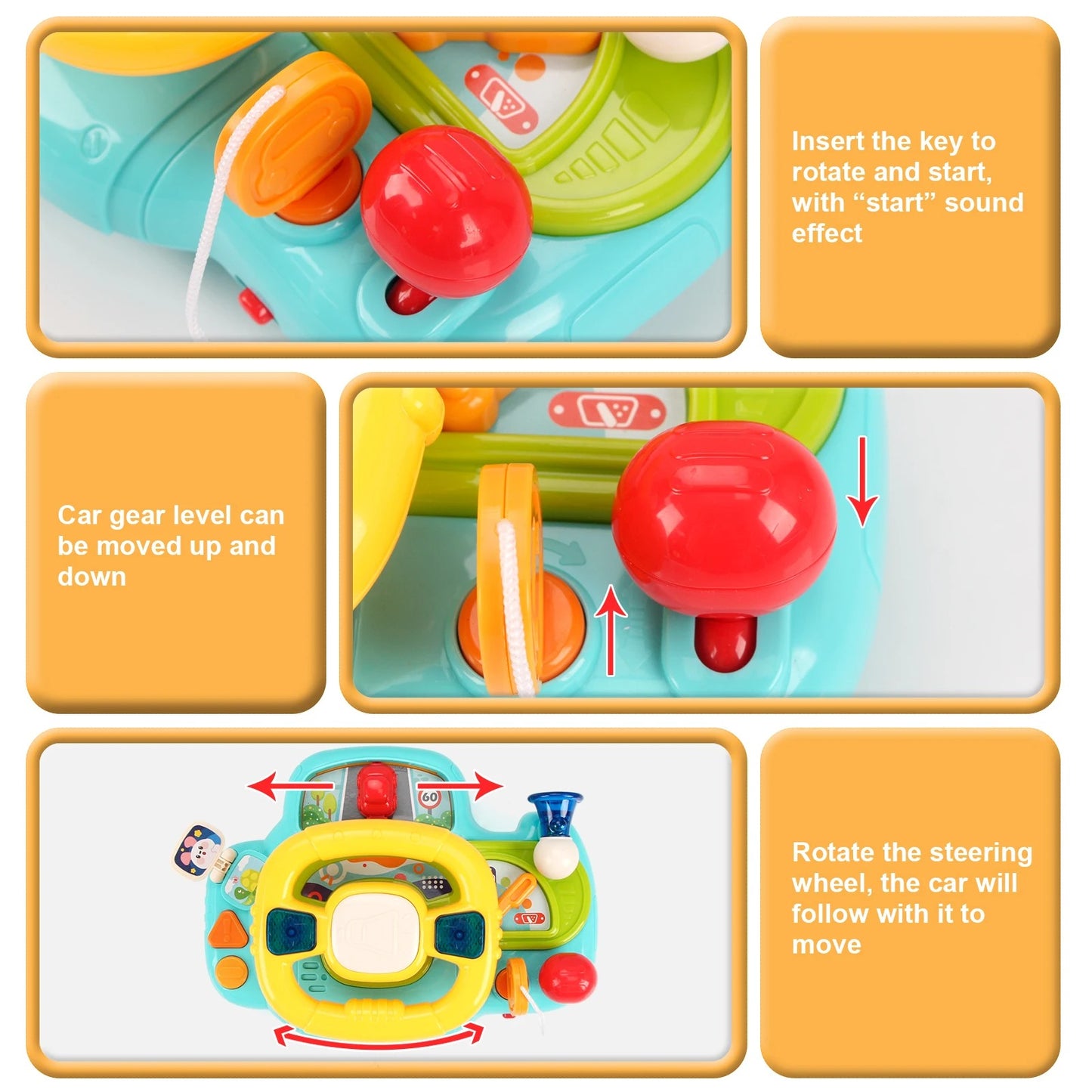 Kids Musical Steering Wheel Toy
