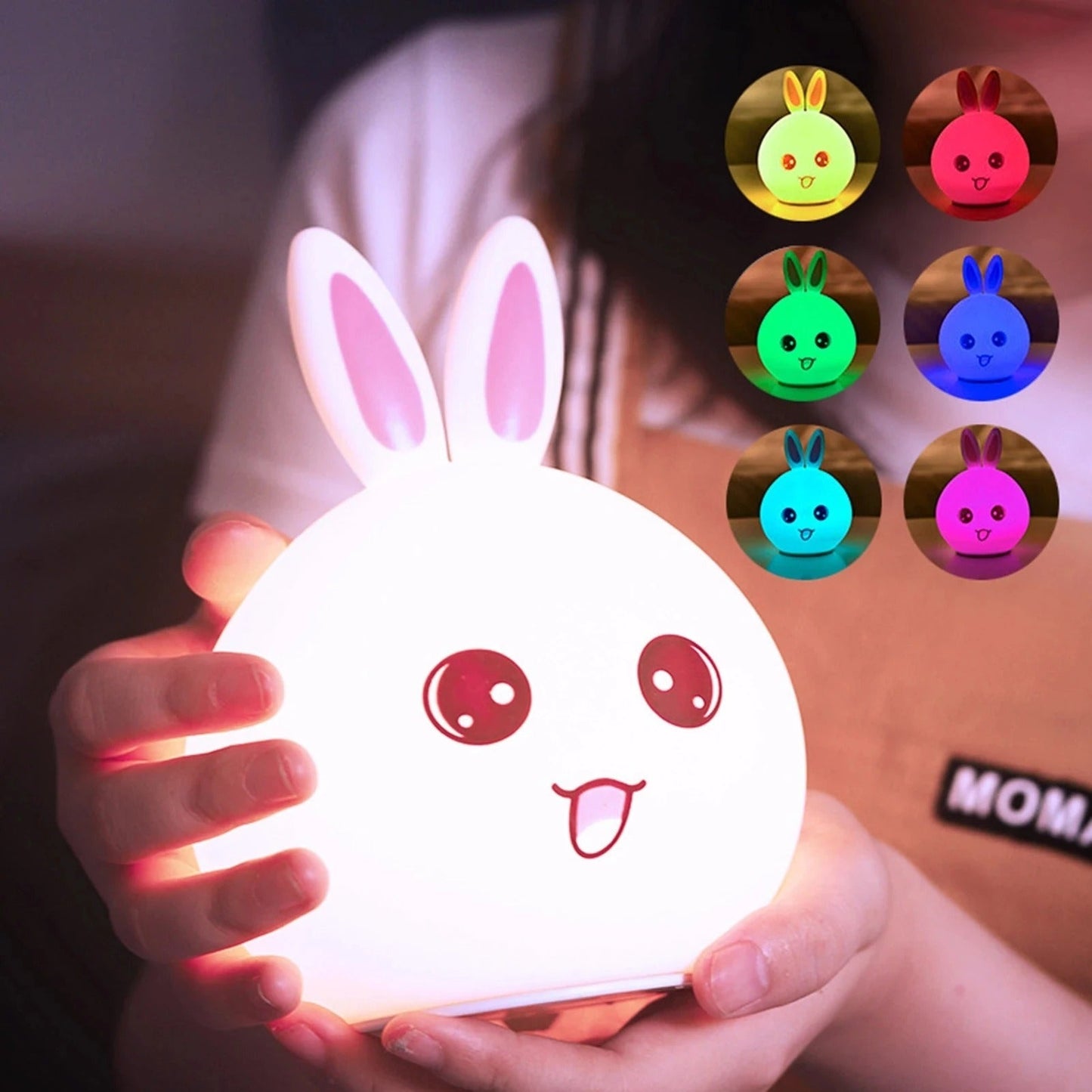 Silicone Rabbit LED Night Light