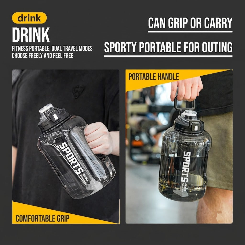 Jumbo Plastic Sports Water Bottle 2000ML
