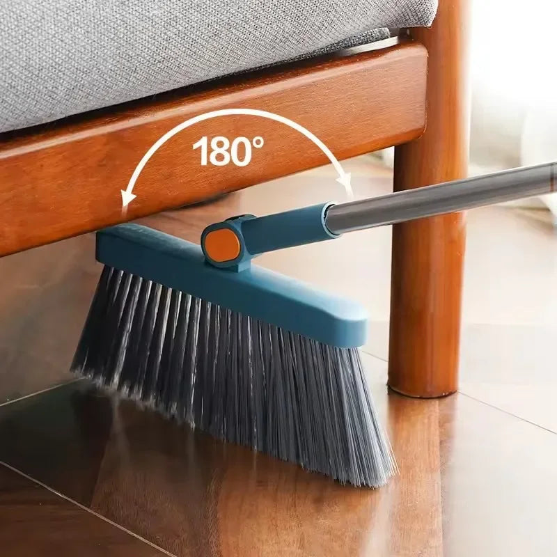 Household Broom And Dustpan with Long Steel Handle
