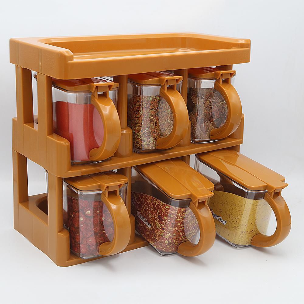 6pcs Spice Rack with Spoon - Easy Wholesale