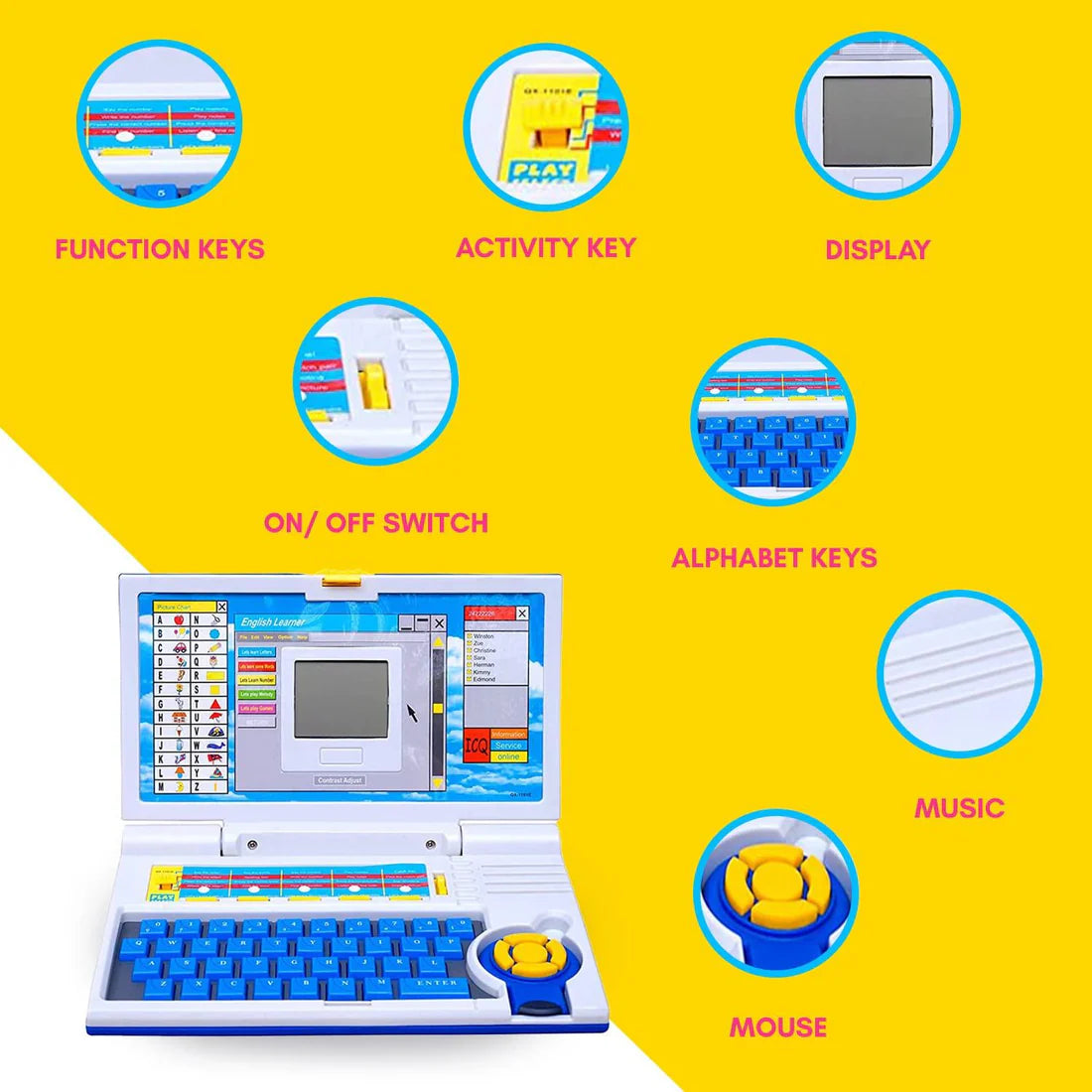 Rechargeable Educational and Learning Mode Kids Laptop