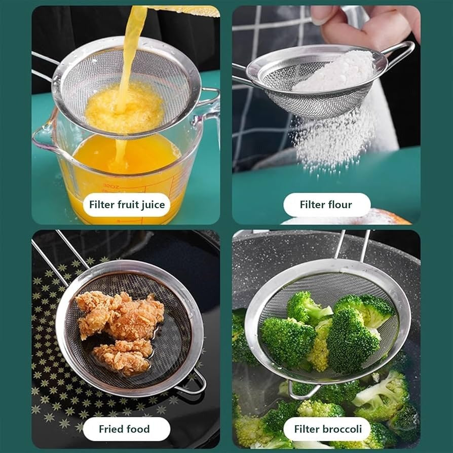 Stainless Steel Mesh Strainer (Random Color)