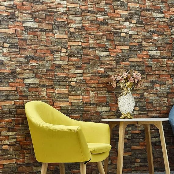 Natural Stone Effect Fomic Brick Sheet (30x27 Inches)