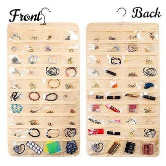 80 Pockets Clear PVC Double-sided Hanging Storage Bag. - Easy Wholesale