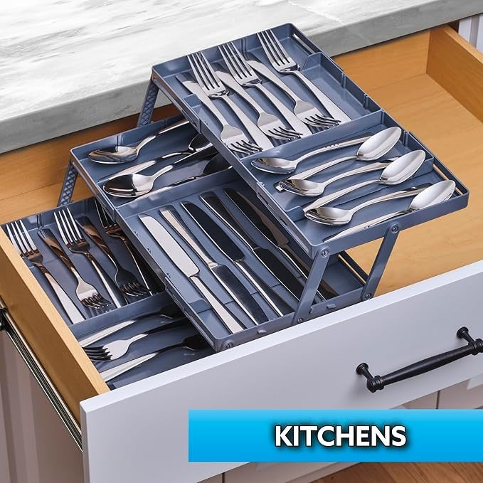3-Tier Smart Drawer Organizer for Desk Storage