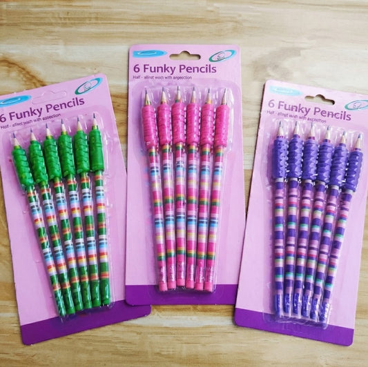 6PCs Soft Grip Standard Pencil