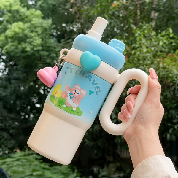 Cute Cartoon Dual Drinking Tumbler