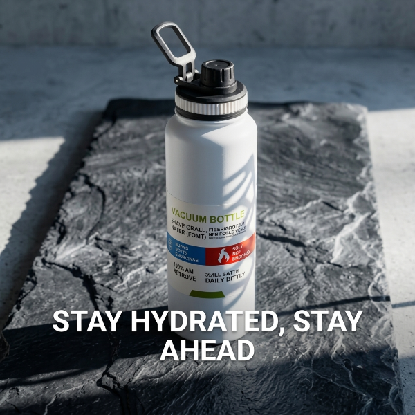 Portable Stainless Steel Sports Water Bottle 1000ML