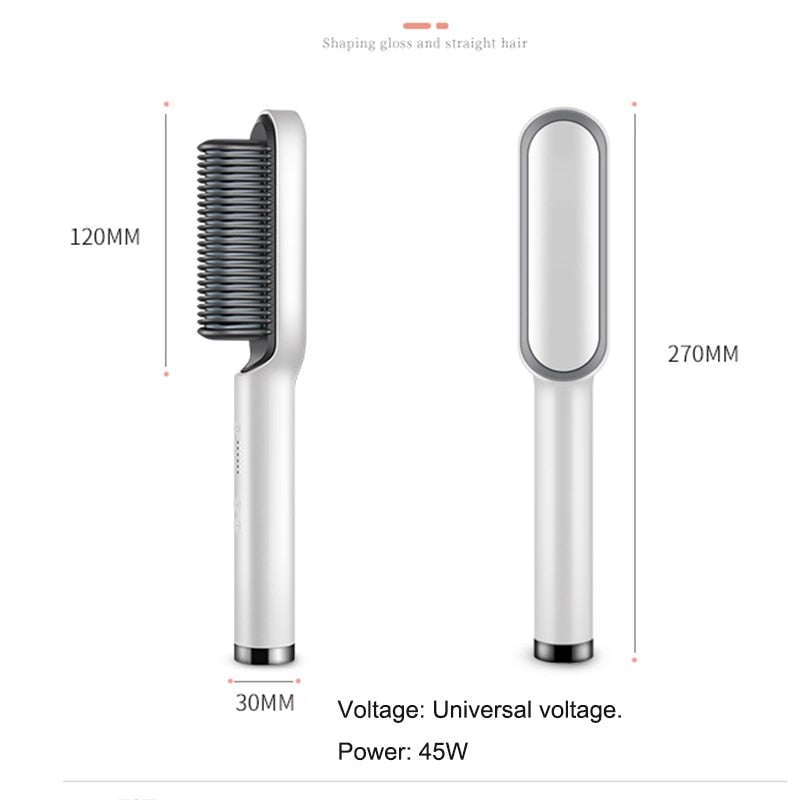 909 Hair Straightener - Ceramic Heated Hair Brush - Easy Wholesale