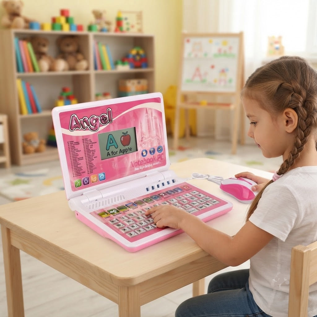 Educational and Learning Mode Kids Laptop (Cell Operated)