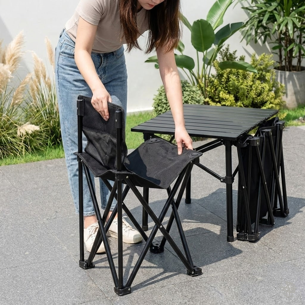 Foldable Travel Table & Chair Set
