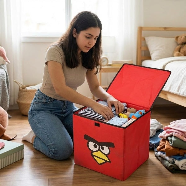 Foldable Non Woven Cartoon Printed Storage Organizer