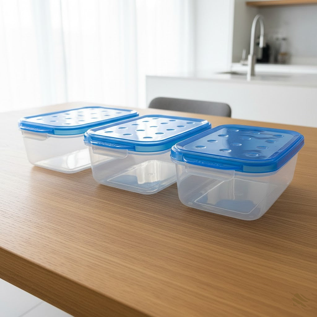 3PCs Plastic Airtight Food Container