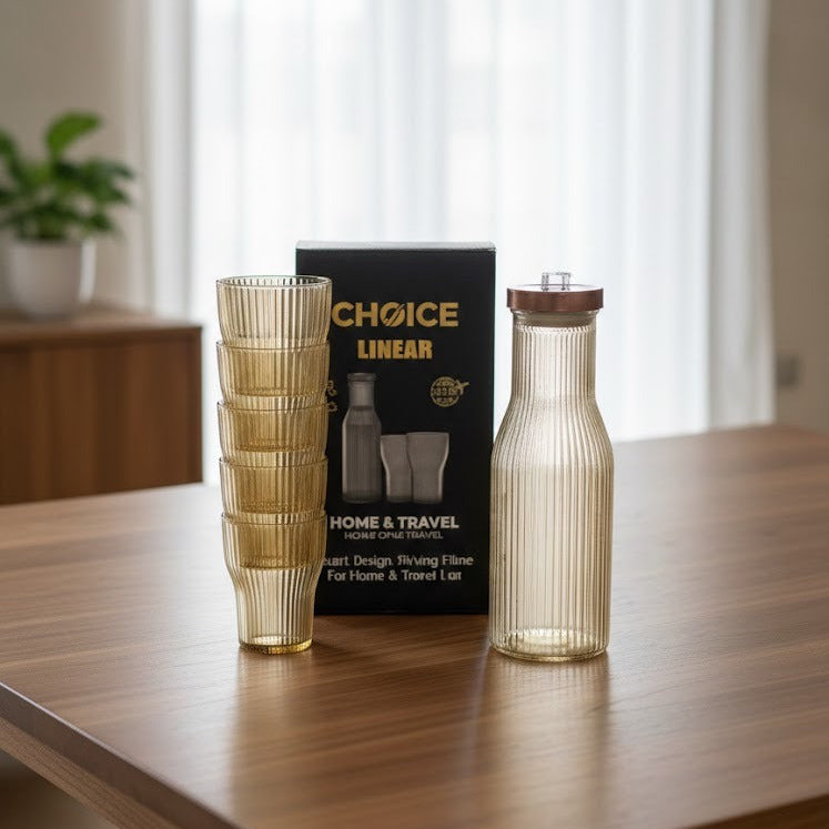 Elegant Water Bottle & Glass Set