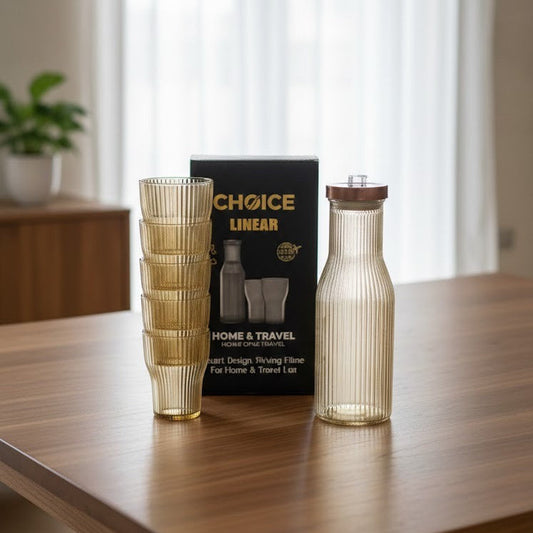 Elegant Water Bottle & Glass Set
