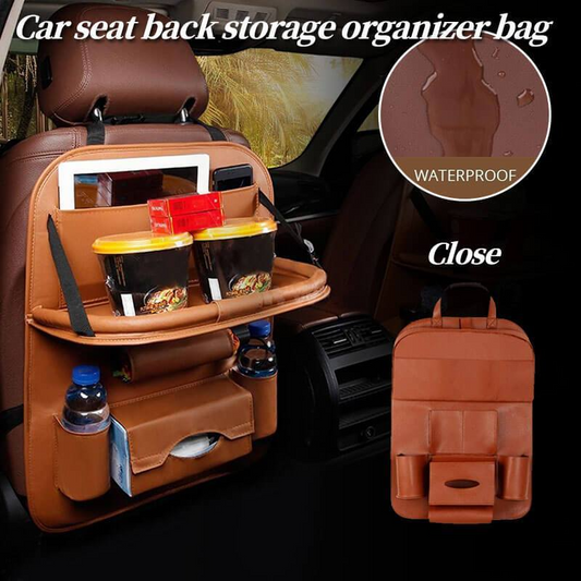 Leather Car Back Seat Organizer