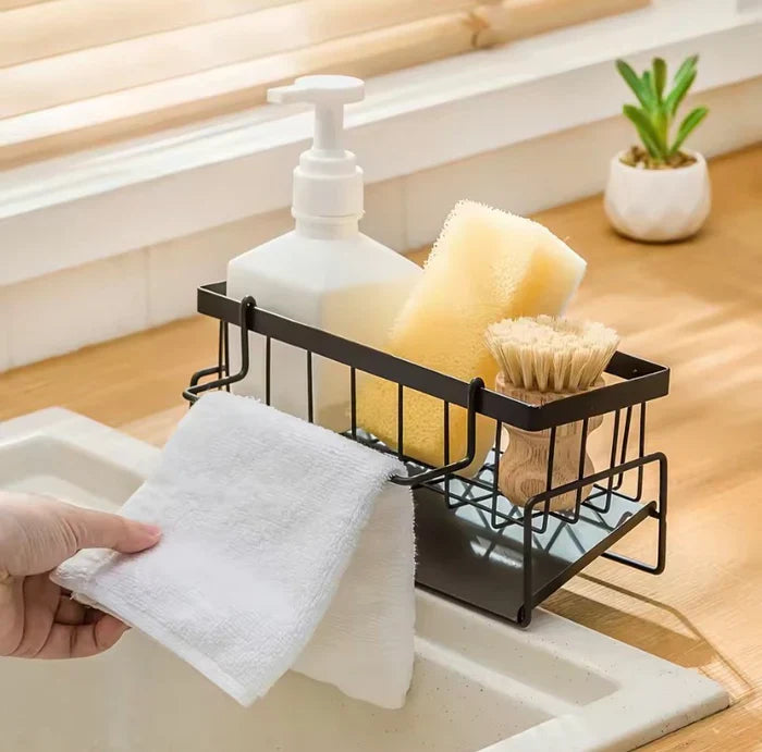 Kitchen Sink Steel Sponge & Brush Holder