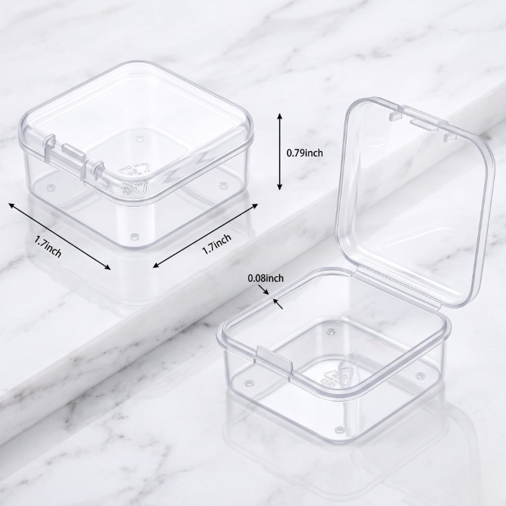 10PCs Transparent Mini Jewelry Storage Box