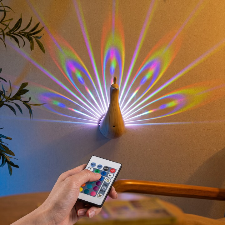 Rechargeable Peacock LED Decorative Night Light