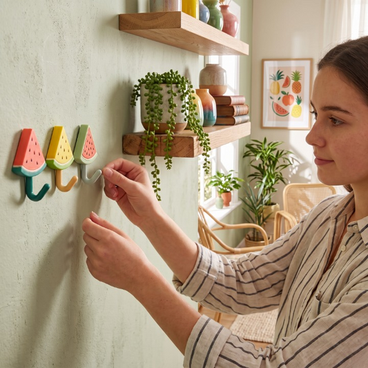 3PCs Water Melon Self Adhesive Wall Hook