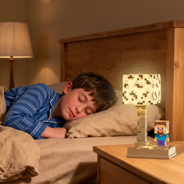 Minecraft Pixel Block Table Lamp