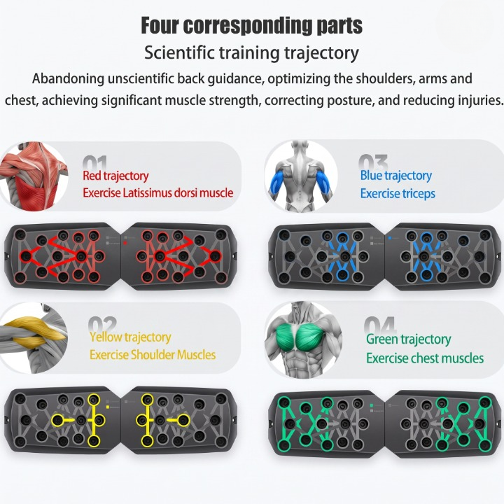 Multi-Grip Adjustable Push-Up Training Board