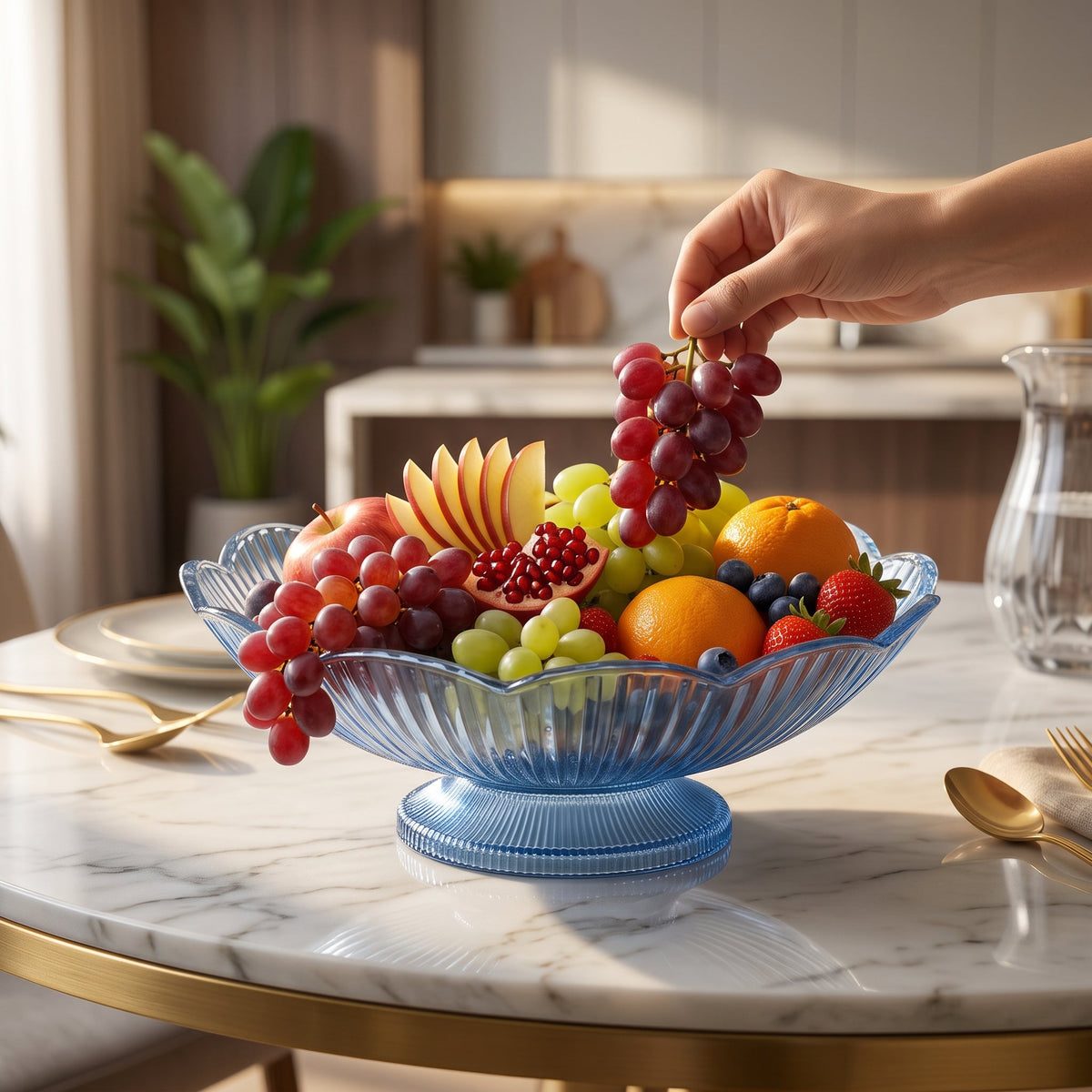 Luxury Acrylic Fruit Bowl With Rim