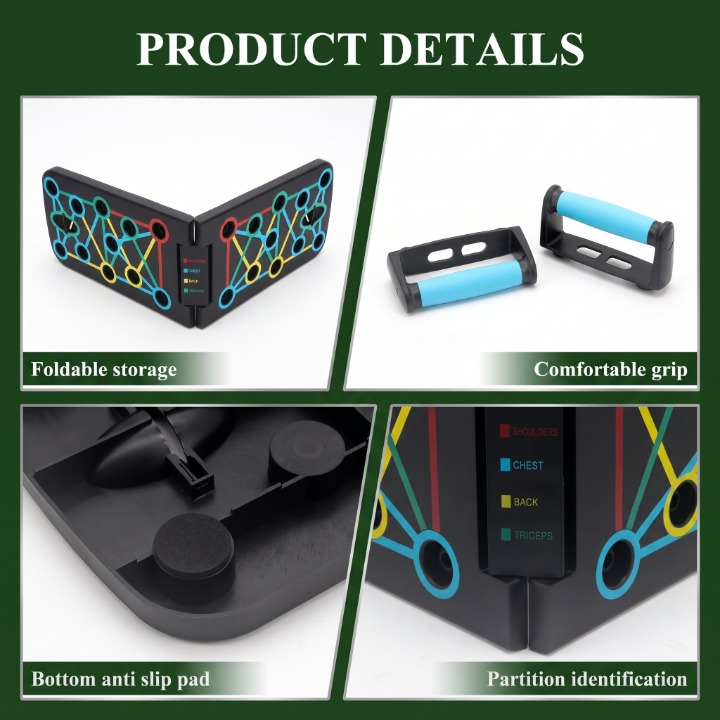 Multi-Grip Adjustable Push-Up Training Board