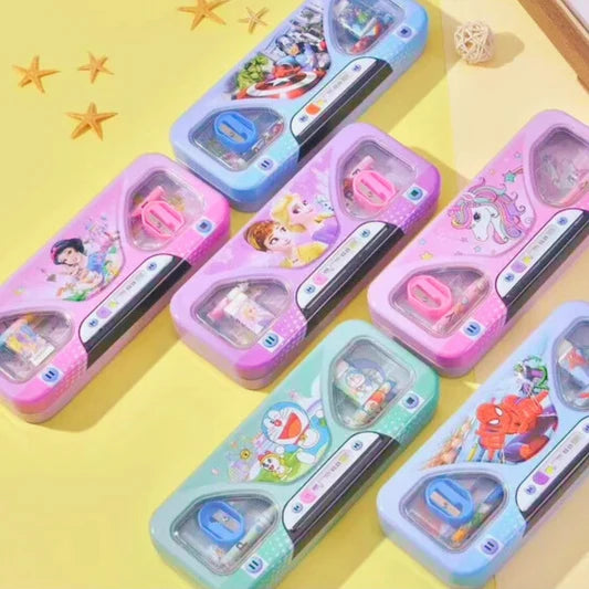 Metal Pencil Box with Stationery