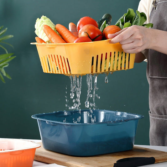 Multi Functional Double Drain Basket