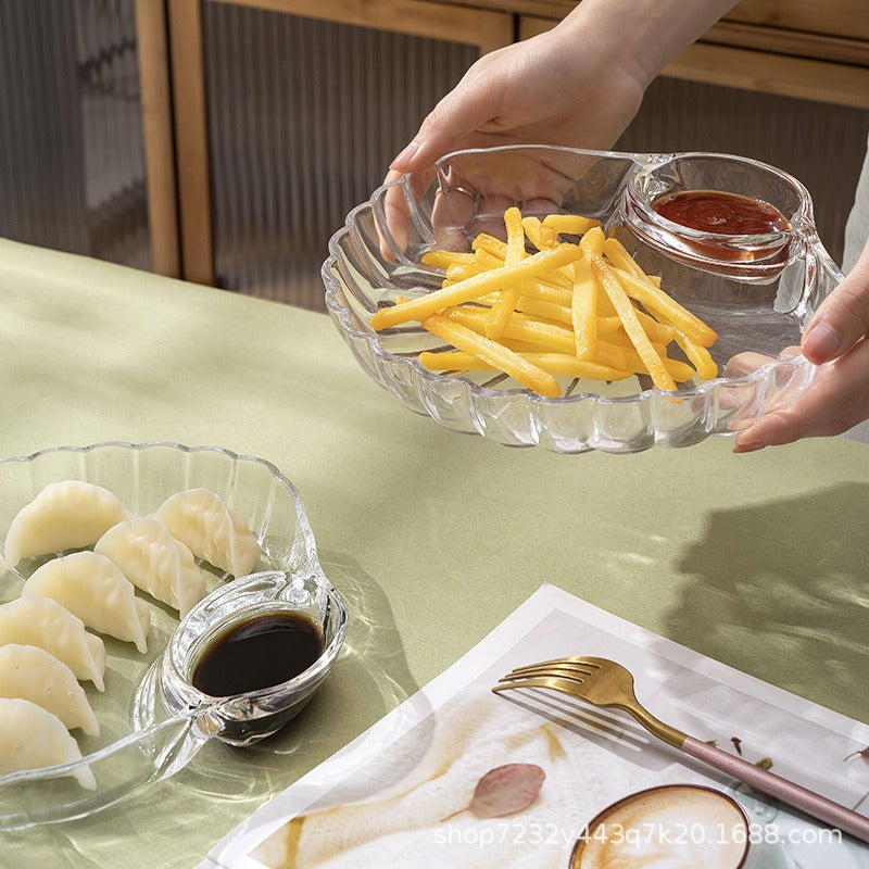 Acrylic Shaped Shell Dumpling Plate