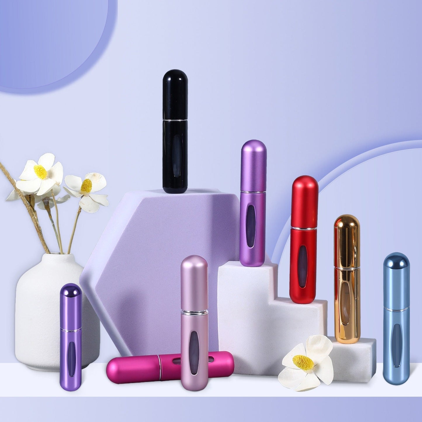Portable Mini Refillable Perfume Bottle With Spray.