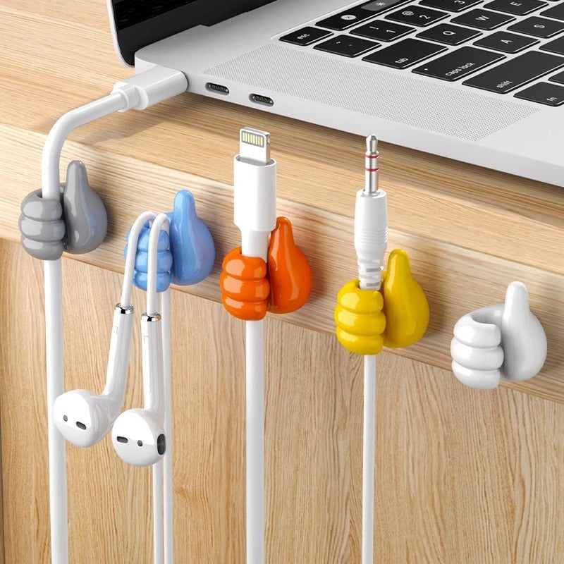 10Pcs Cute Thumbs Wire Clips Cable Holder