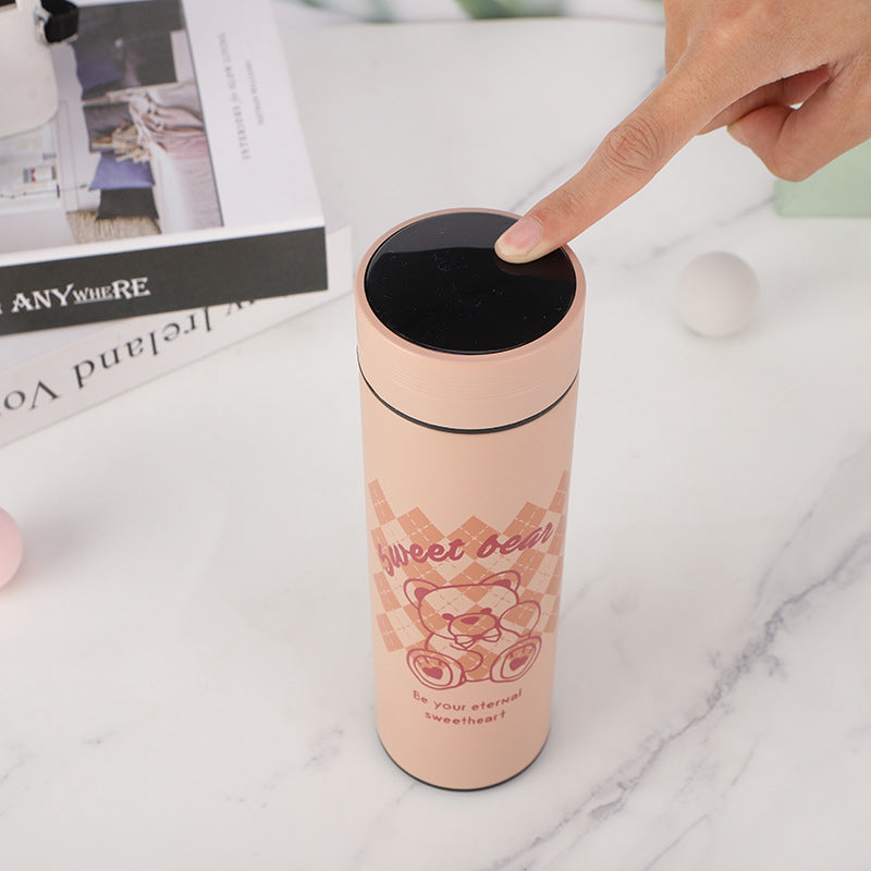 Stainless Steel Printed Water Bottle With Digital Display
