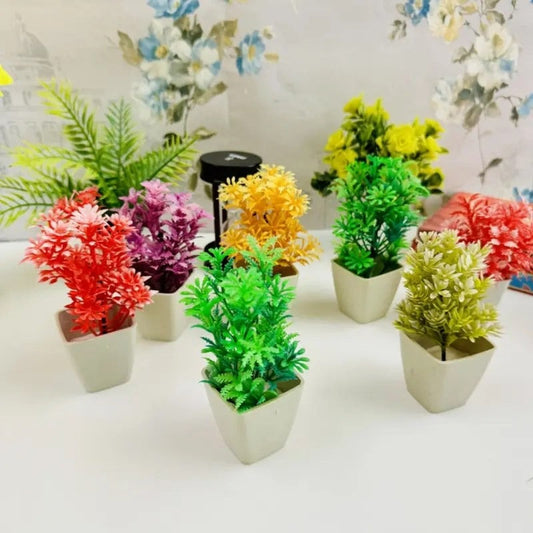 Artificial Flower for Decoration with Pot (Random Design)