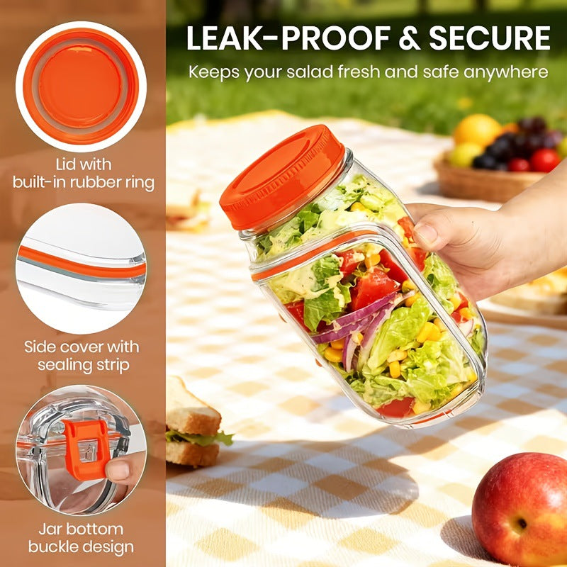 Plastic Sealed Storage Salad Jar